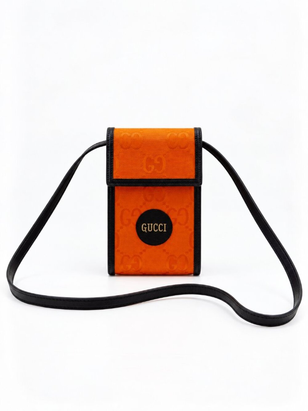 Gucci GG Monogram Orange Mini Crossbody Phone Bag